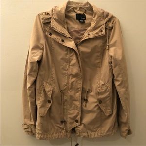 Utility jacket tan zip up